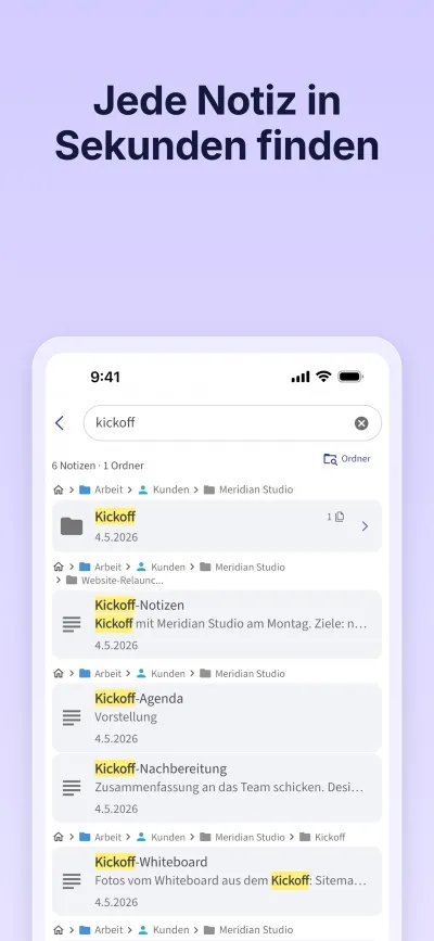 Notizen mit Ordner: Folino – Screenshot 2