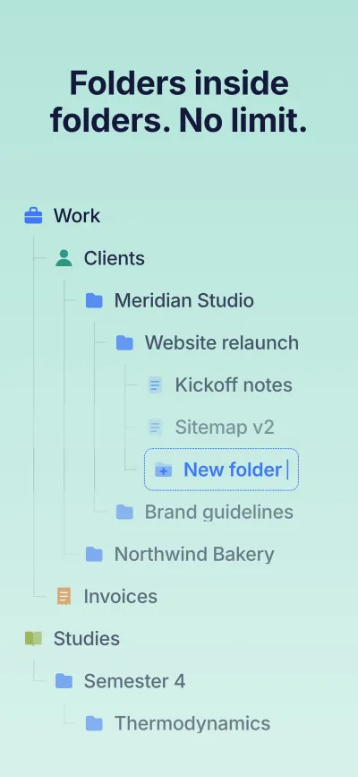 Nested Folder Notes: Folino – Screenshot 1